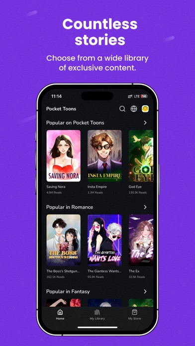 Pocket Toons: Webtoons & Manga screenshot 2