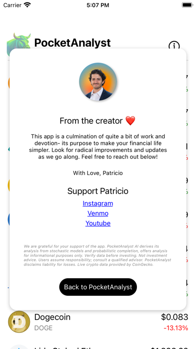 PocketAnalyst screenshot 1