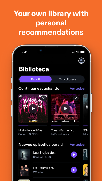 Podimo: Podcasts & audiobooks screenshot 1