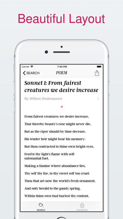 Poem DB screenshot 2