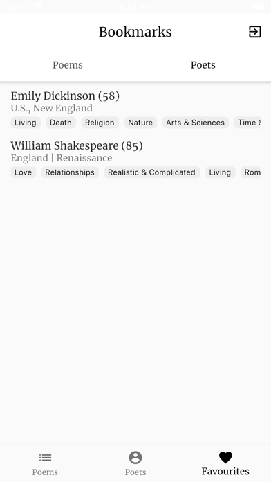 Poems screenshot 1