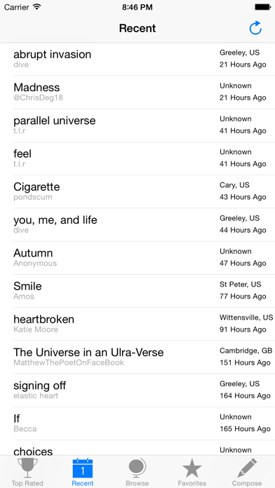 Poemz screenshot 2