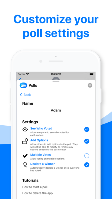 Polls for iMessage screenshot 1
