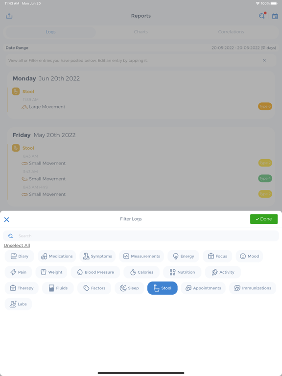 Poop Tracker- Stool,IBS,Crohns screenshot 1