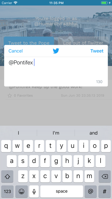 Pope Tweets screenshot 1