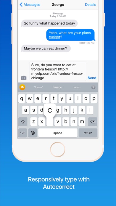 PorterKey Keyboard: Smart Search With Restaurants, Traffic, Shopping, and More screenshot 3