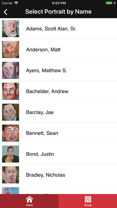Portraits of Courage Exhibit screenshot 1