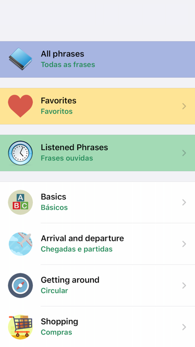 Portuguese Travel Phrasebook screenshot 3