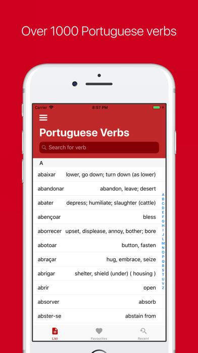Portuguese Verb Conjugator Pro screenshot 2