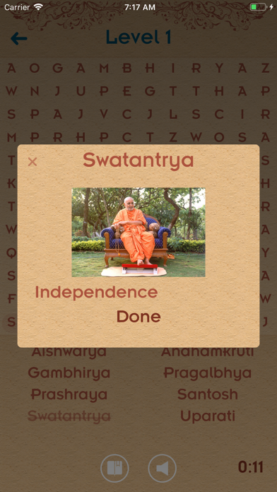 Pramukh Swami Word Search screenshot 1