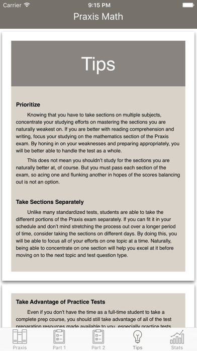 Praxis Math Tests screenshot 2