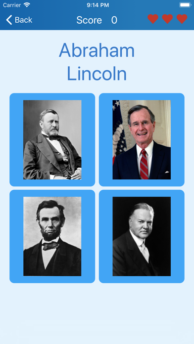 Presidents of the USA - quiz screenshot 4