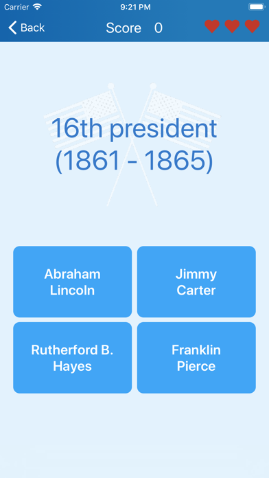 Presidents of the USA - quiz screenshot 3
