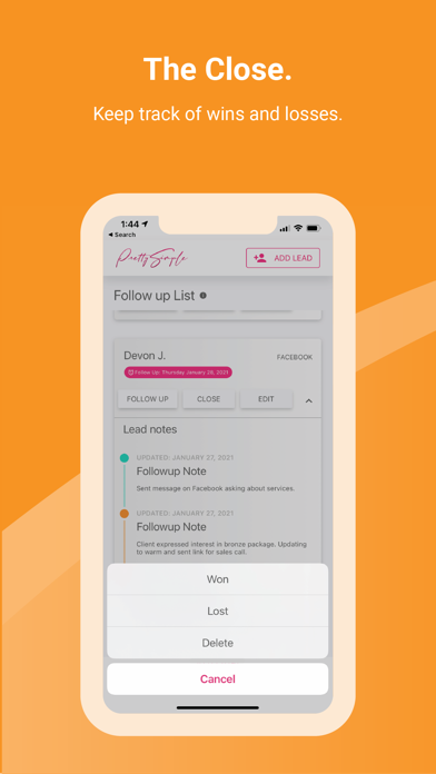 PrettySimple - Lead Tracker screenshot 2