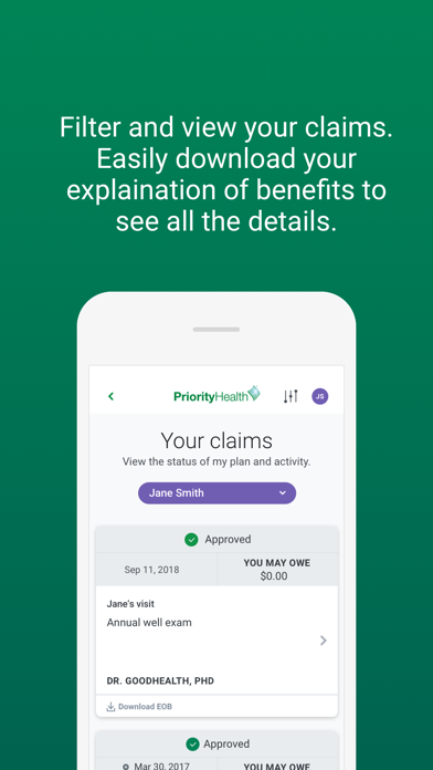 Priority Health Member Portal screenshot 1