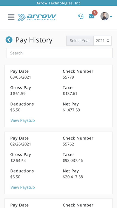 PrismHR Employee Portal screenshot 2