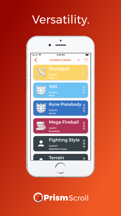 PrismScroll - Character Sheet screenshot 1