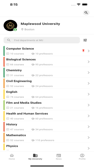 Professor Index screenshot 6