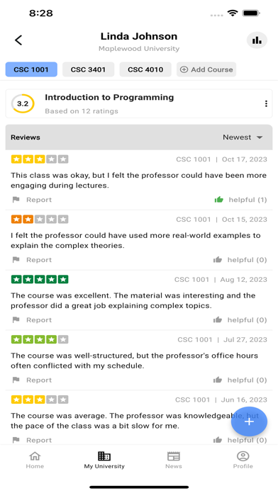 Professor Index screenshot 2