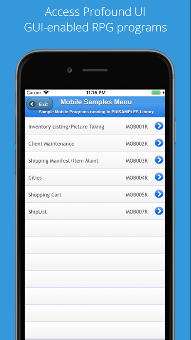 Profound UI screenshot 3