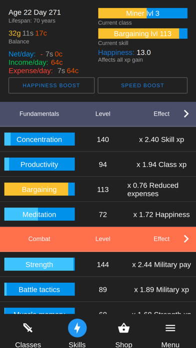 Progress Knight: Mobile screenshot 3