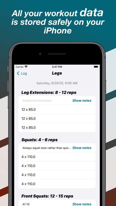 Progression Workout Tracker screenshot 1