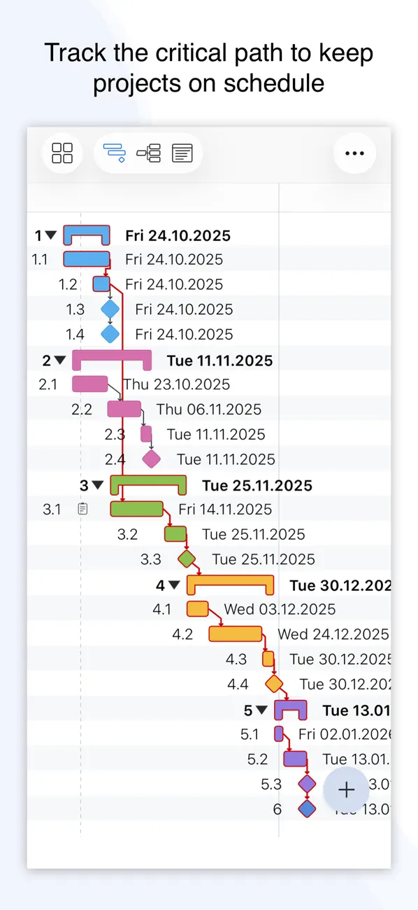 Project Office X: Gantt chart screenshot 1