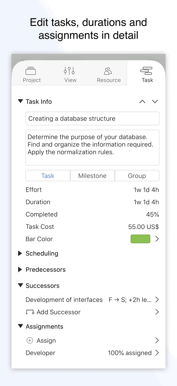 Project Office X: Gantt chart screenshot 2