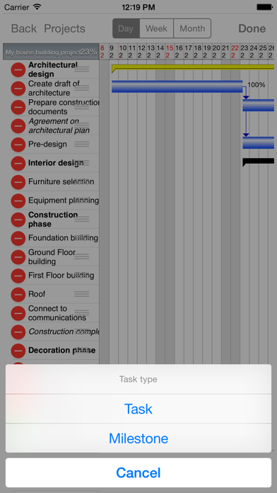 Project Planner - Gantt app screenshot 1