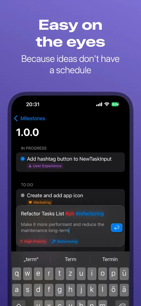 Project Planner: Milestones screenshot 3