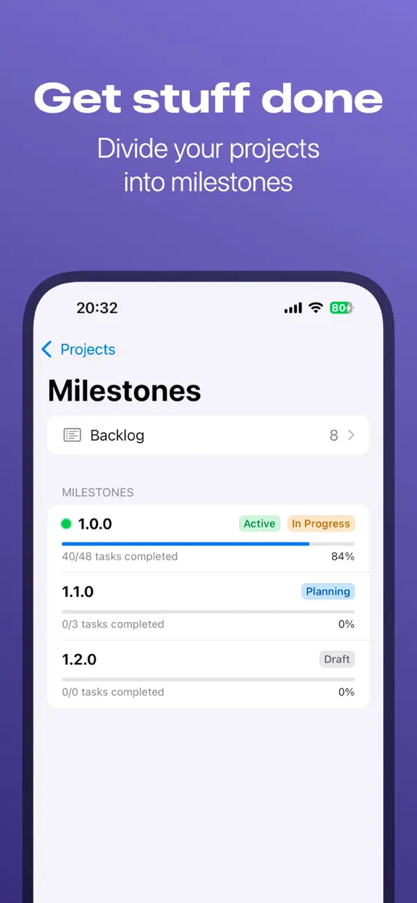 Project Planner: Milestones screenshot 5