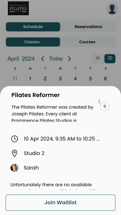Prominence Pilates Studios screenshot 2