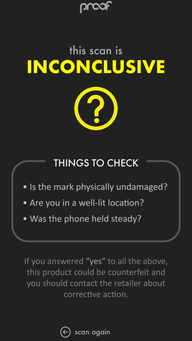 Proof Authentication screenshot 2