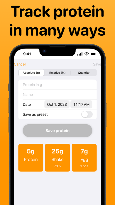 Protein Tracker. screenshot 1