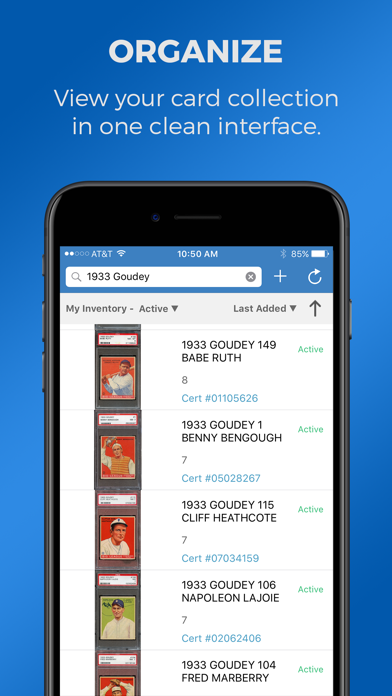 PSA Set Registry screenshot 5