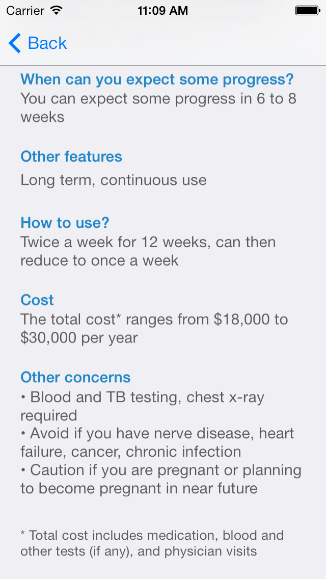 Psoriasis Treatment Decision Aid screenshot 1