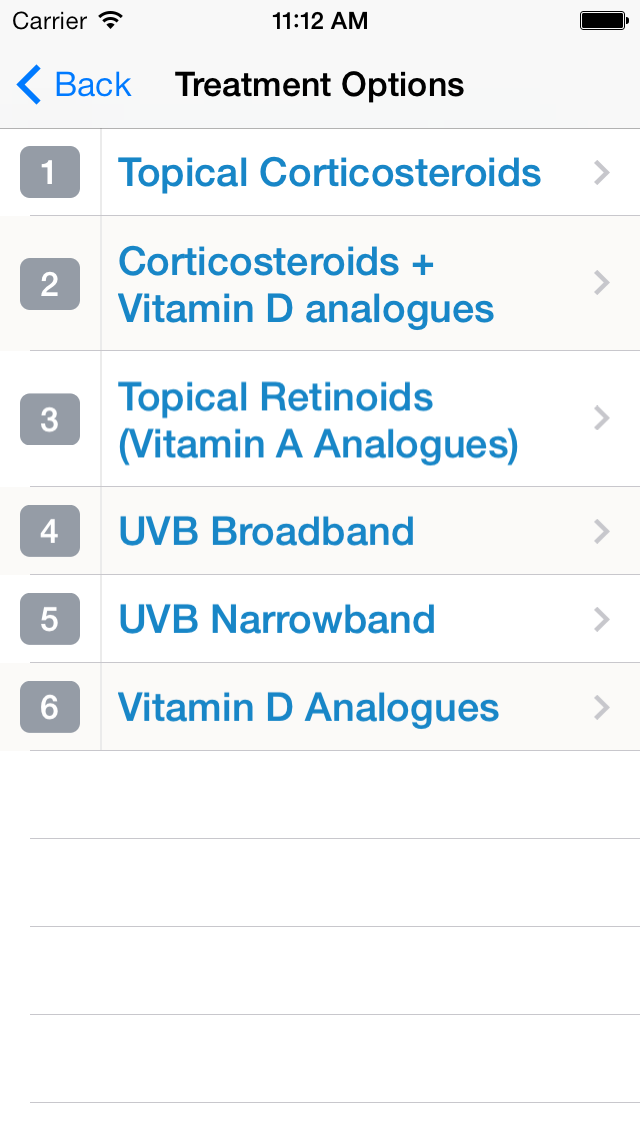 Psoriasis Treatment Decision Aid screenshot 3
