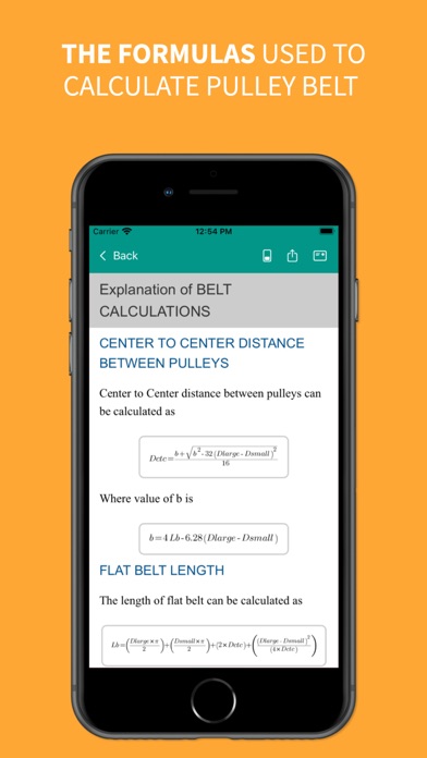 Pulley Belt Calculator screenshot 1