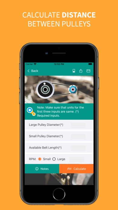 Pulley Belt Calculator screenshot 4