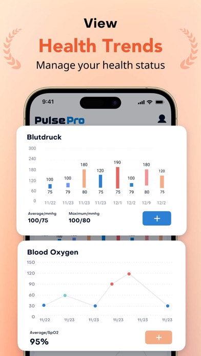 PulsePro:heart&blood monitor screenshot 2