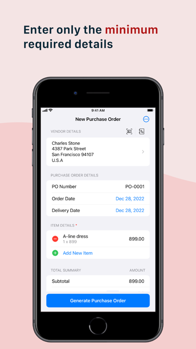 Purchase Order Generator Zoho screenshot 2