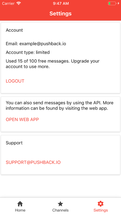 PushBack Notifications screenshot 1