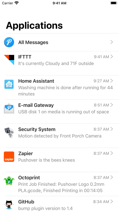 Pushover Notifications screenshot 1