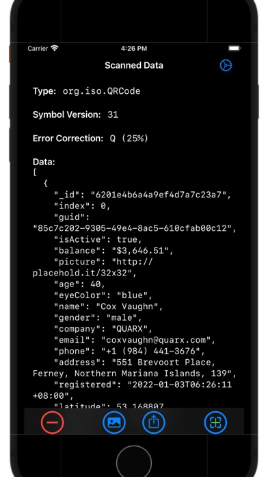 QR Debug screenshot 4