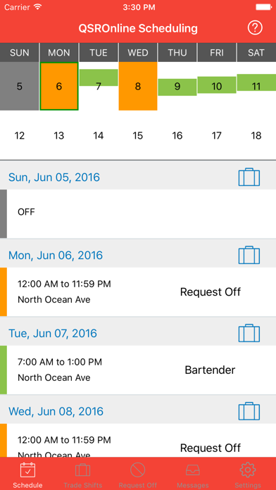 QSROnline Scheduling screenshot 4