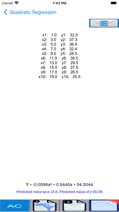 Quadratic Regression Equation screenshot 4