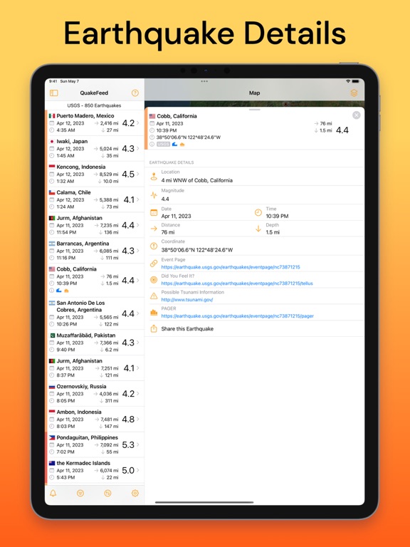 QuakeFeed Earthquake Alerts screenshot 6