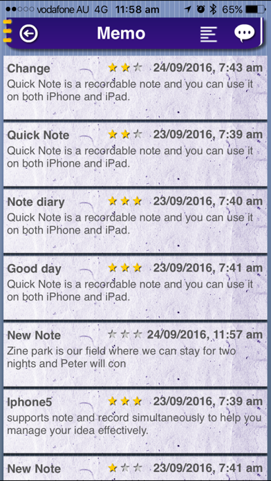 Quick Note Lite screenshot 1