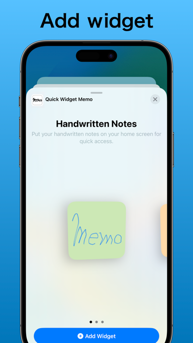 Quick Widget Memo screenshot 2