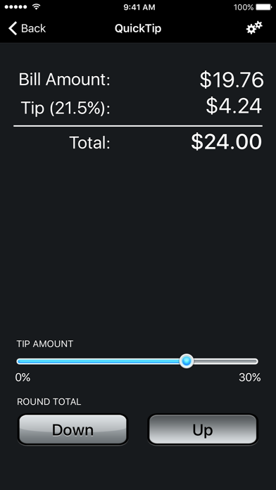 QuickTip™ Tip Calculator screenshot 1